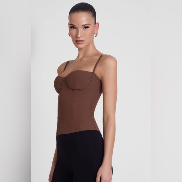 Leau Clothing Bali bustier corset top- Brown, US M - Picture 3 of 11